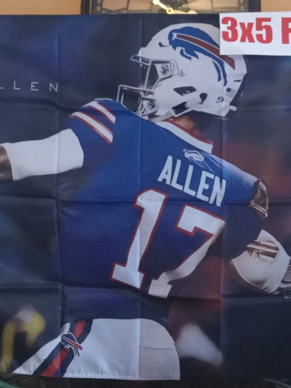 Buffalo Bills Josh Allen NFL 3X5 Feet Flag Banner For Wall / Pole